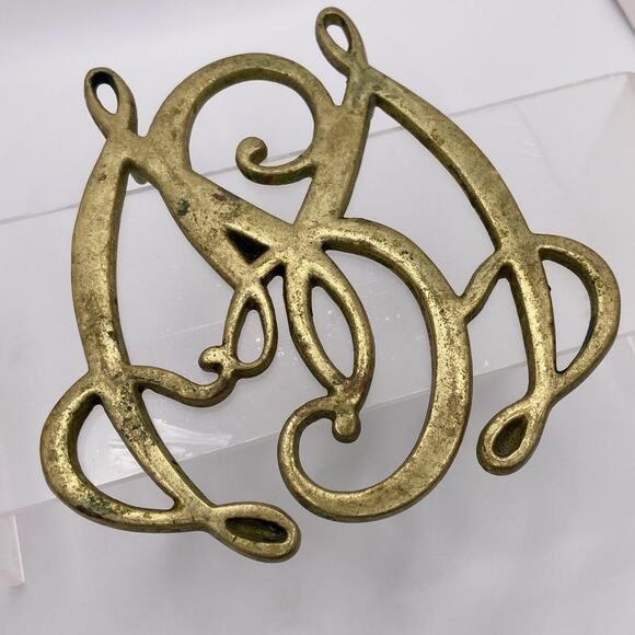 Vintage George Washington Cipher Trivet VA Metalcrafters Brass Colonial - Picture 5 of 7